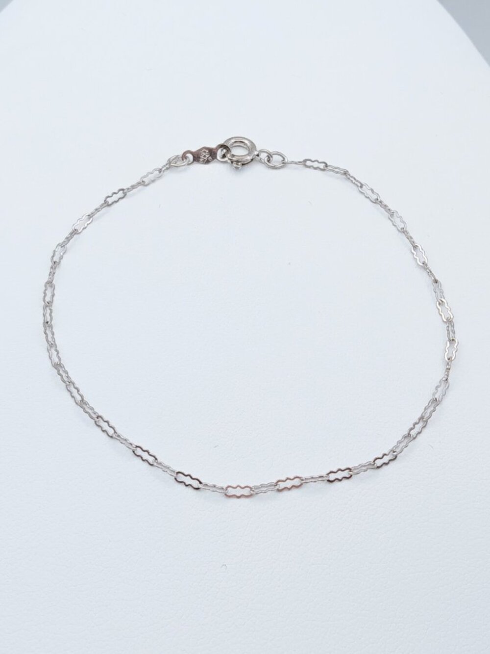 Vintage 925 Sterling Silver Krinkle Cloud Chain Link Bracelet